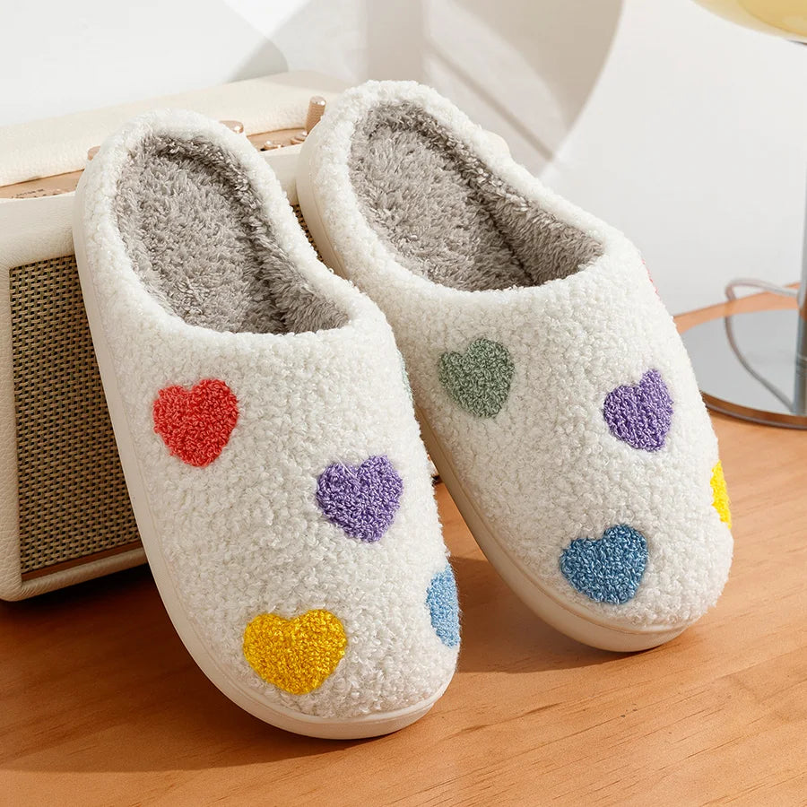 Chaussons Femme <br> Coeur Multicolore