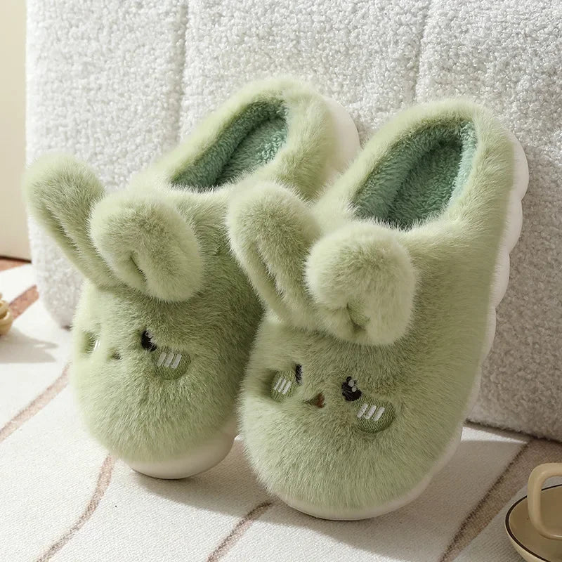 Chaussons Femme <br> Oreilles de Lapin en Fourrure