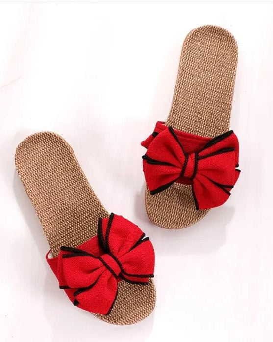 Chaussons Femme | Sandale avec Noeud Rouge / 36-37