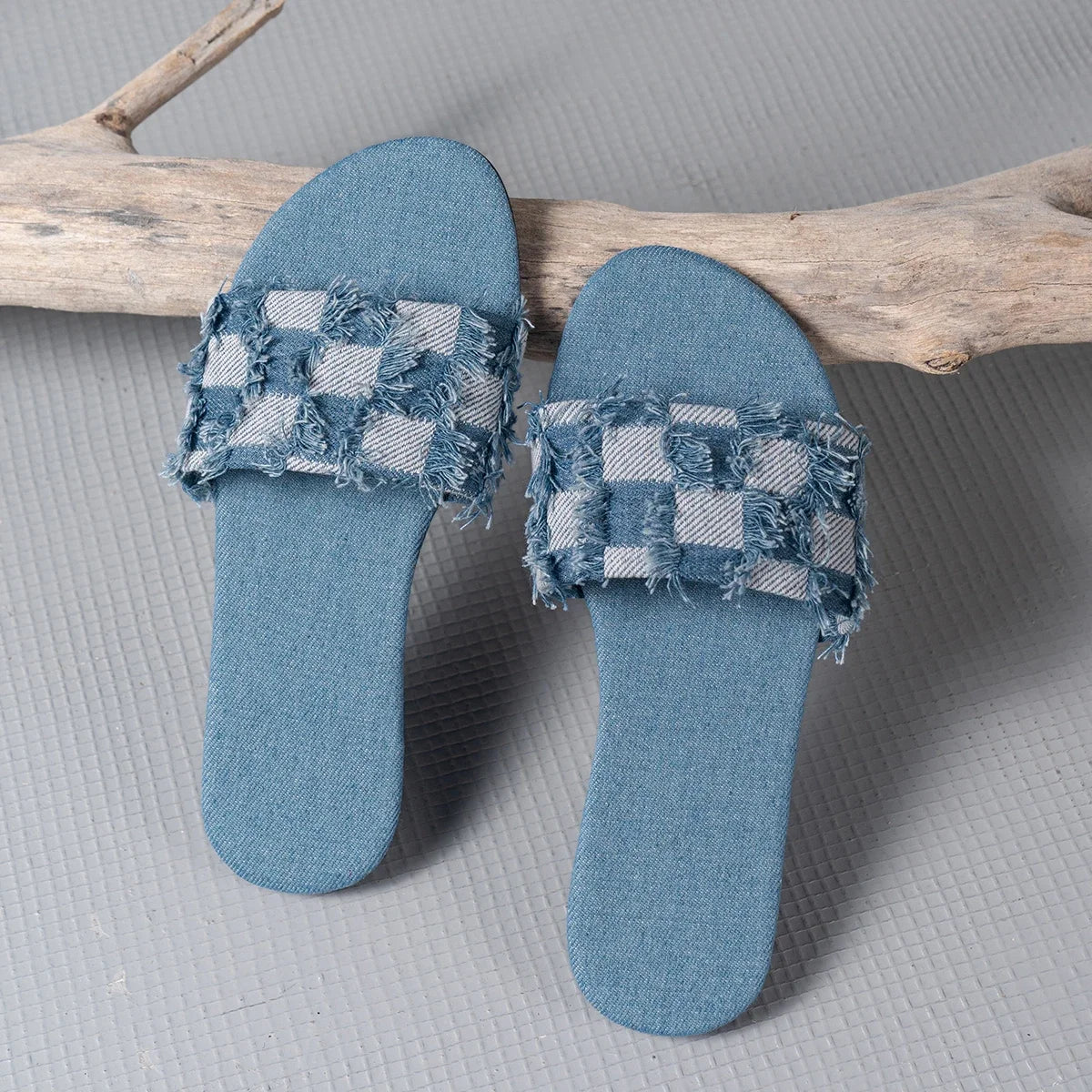 Chaussons Femme <br> Sandales Denim Élégante