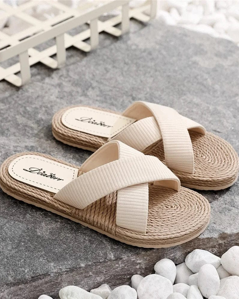 Chaussons pour Femmes | Sandale au Naturel Beige / 41