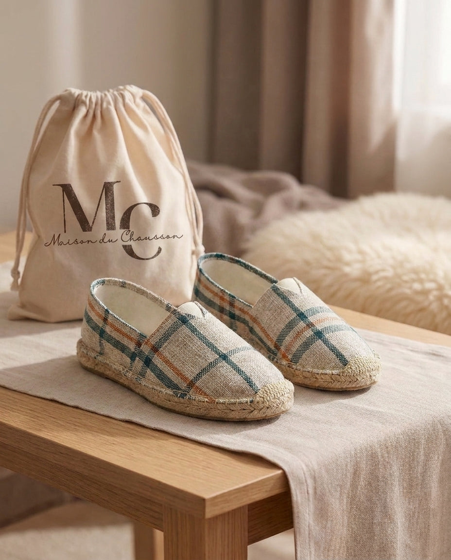 Chaussons Chaussures Homme <br> Espadrilles à carreaux