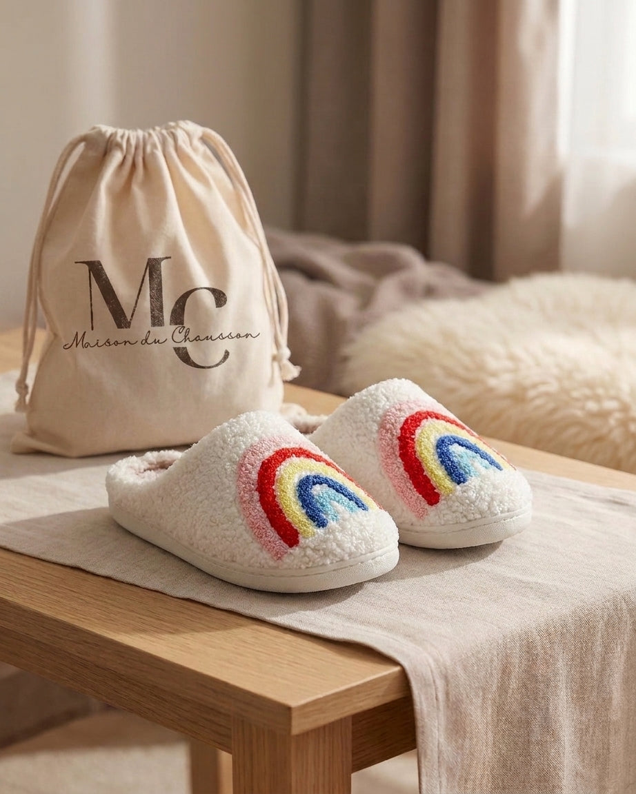 Chaussons Femme <br> Arc-en-Ciel Douillet