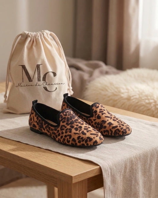 Chaussons Femme <br> Léopard Casual Confort
