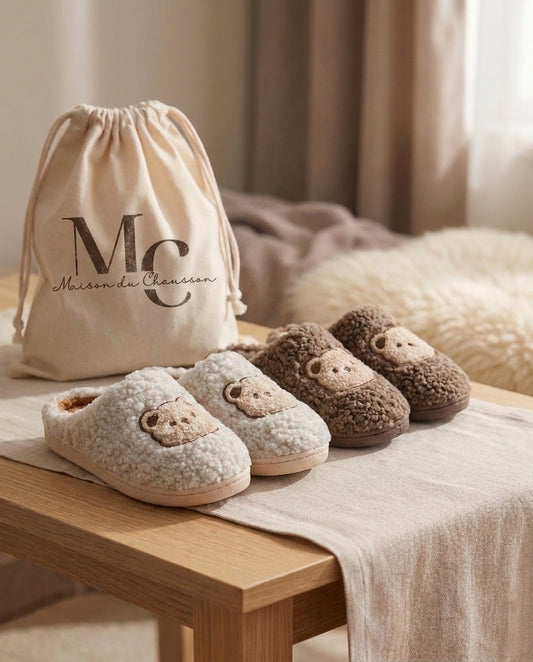 Chaussons pour Femme <br> Ourson Douillet