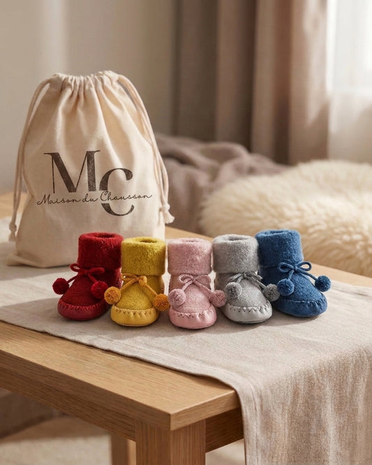 Chaussons Chaussettes Enfant <br> semelle rigide