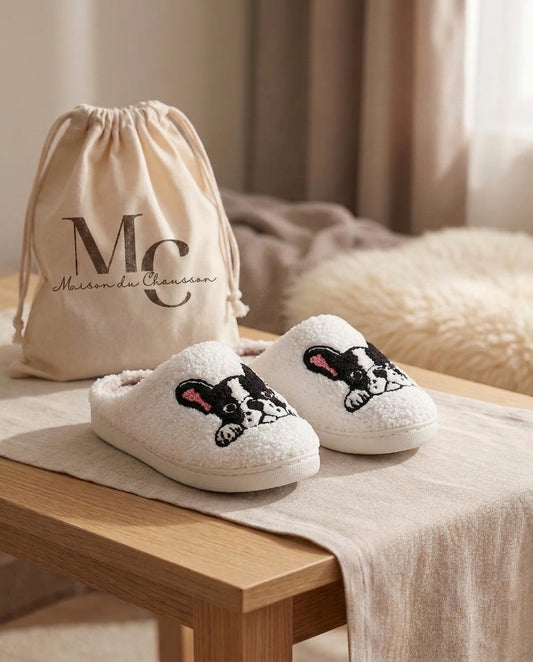Chaussons Animaux <br> Bouledogue