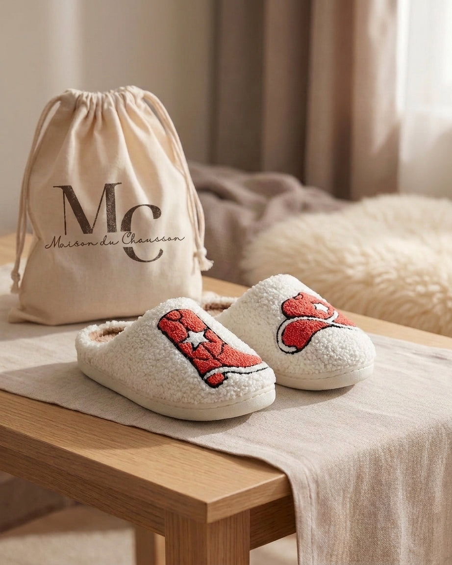 Chaussons Femme <br> Style Cowgirl