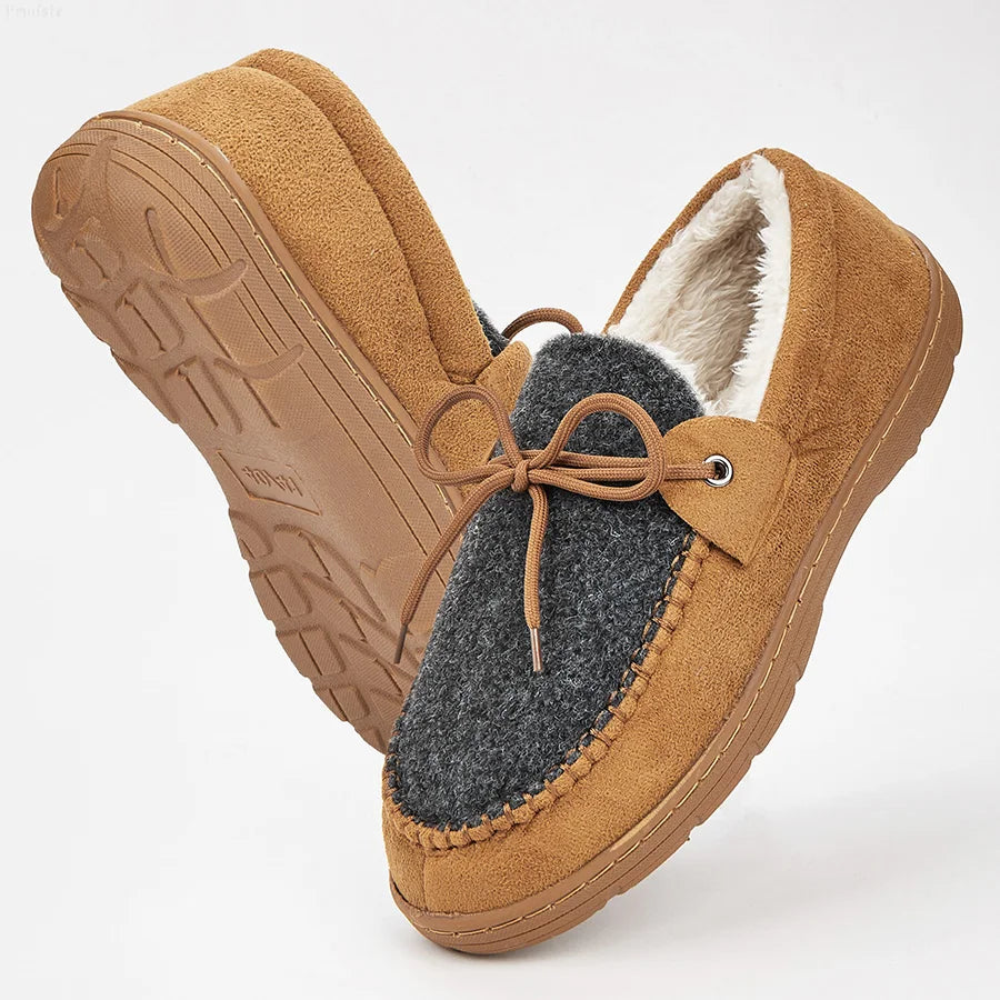 Chaussons Homme <br> Fourrés avec lacet