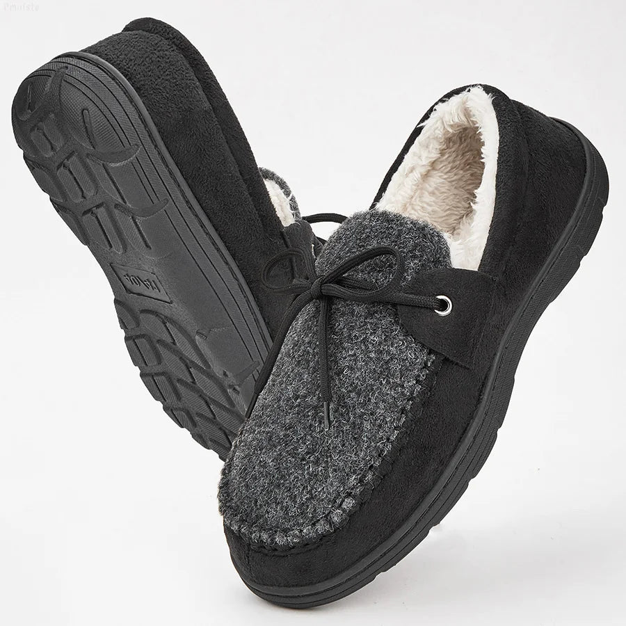 Chaussons Homme <br> Fourrés avec lacet