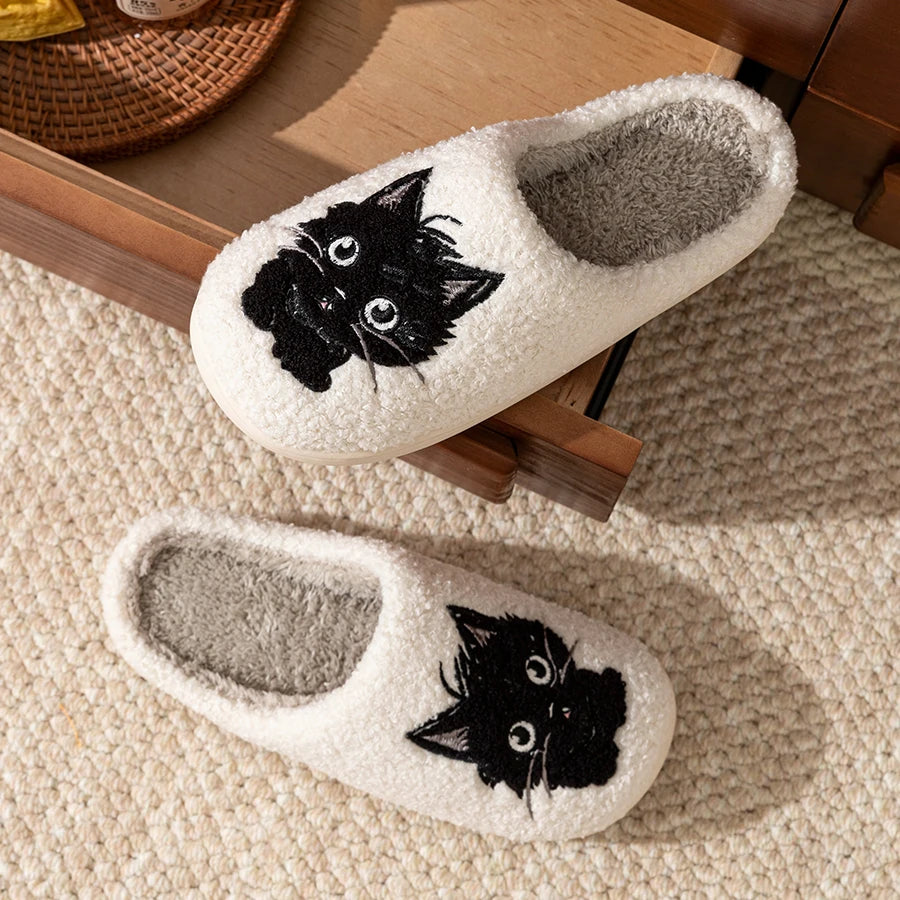 Chaussons Animaux <br> Chat Noir