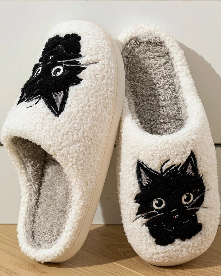 Chaussons Animaux <br> Chat Noir