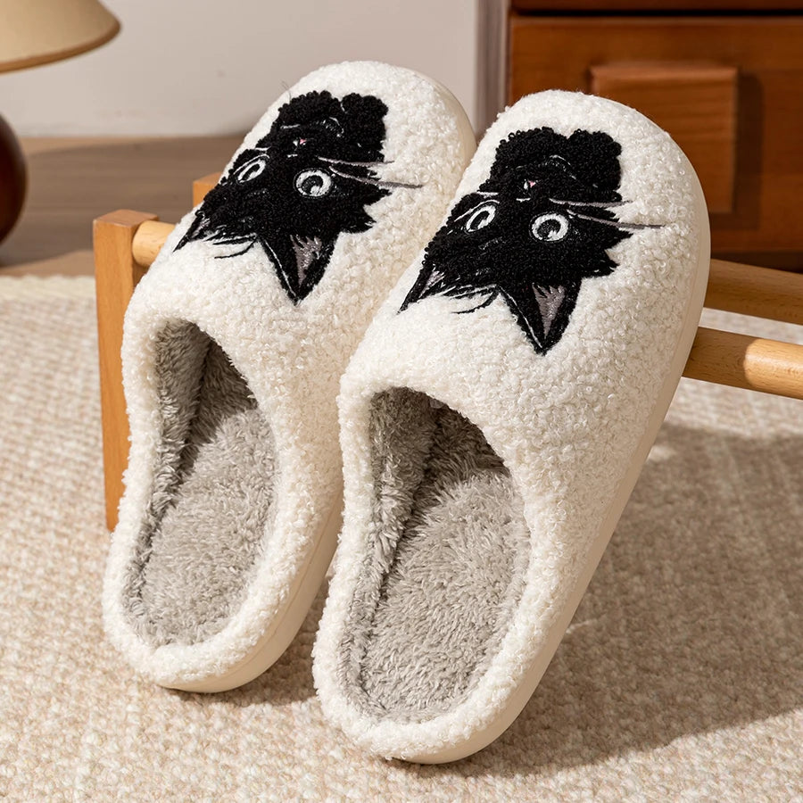 Chaussons Animaux <br> Chat Noir