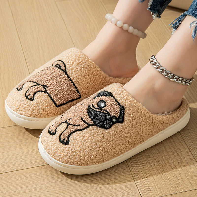 Chaussons Animaux <br>  Chien Carlin