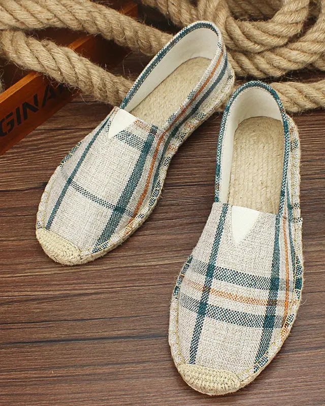 Chaussons Chaussures Homme <br> Espadrilles à carreaux