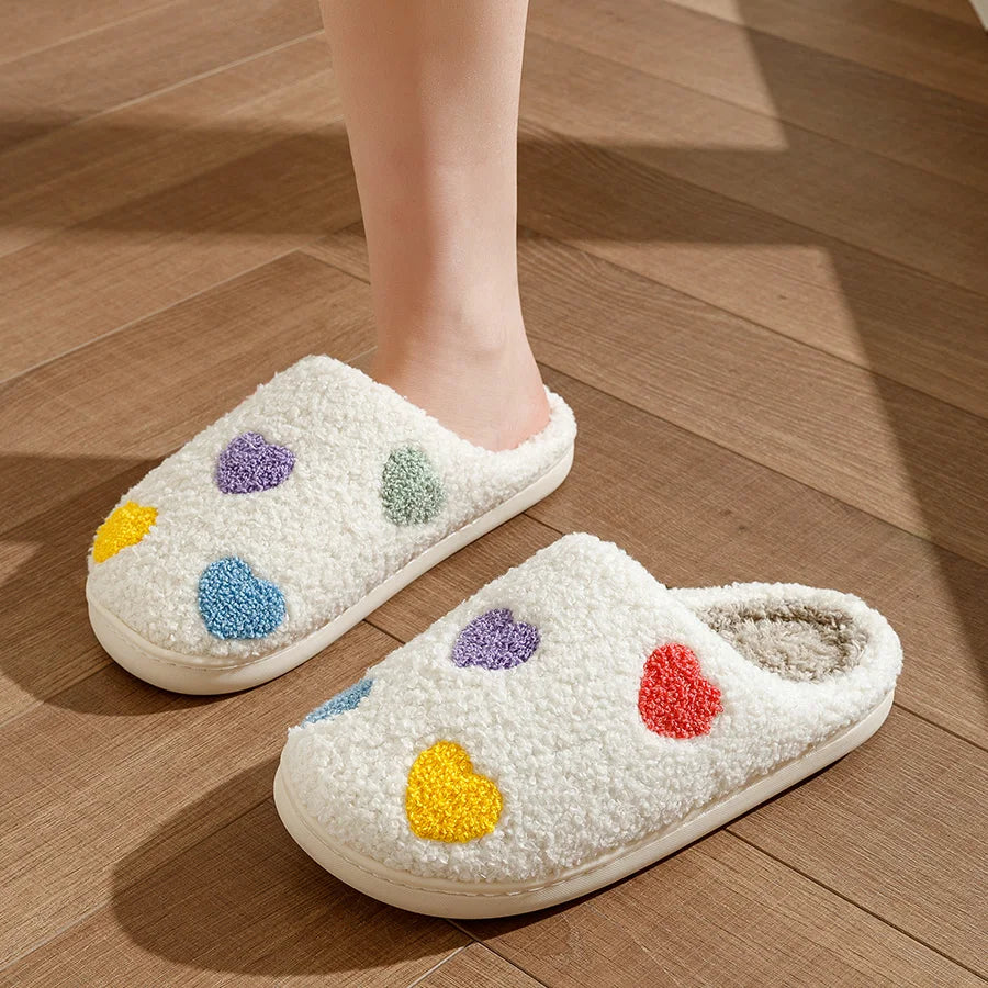Chaussons Femme <br> Coeur Multicolore