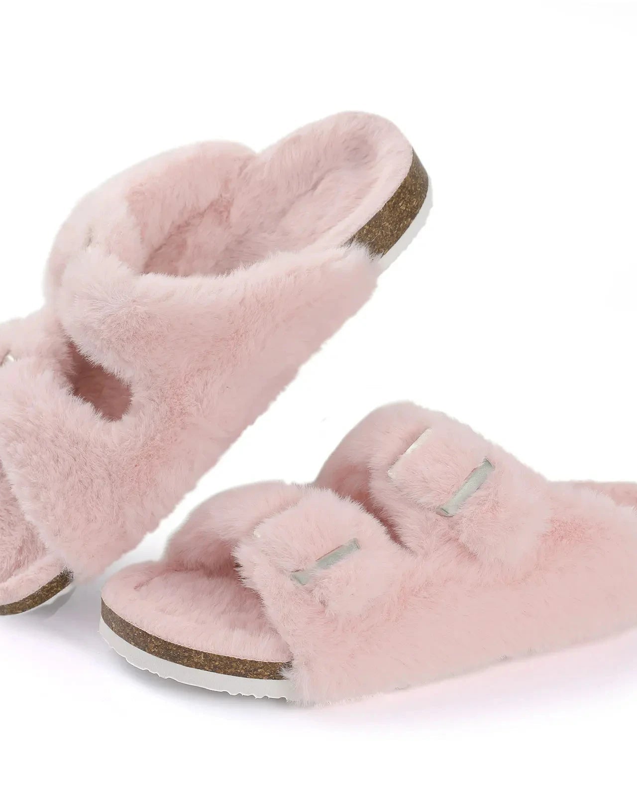 Chaussons Femme <br> Fourrure double bride