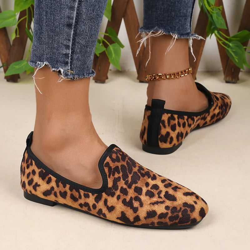 Chaussons Femme <br> Léopard Casual Confort
