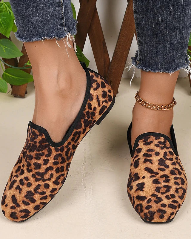 Chaussons Femme <br> Léopard Casual Confort