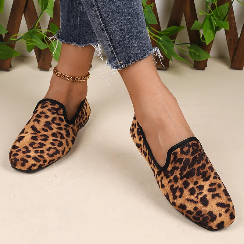 Chaussons Femme <br> Léopard Casual Confort