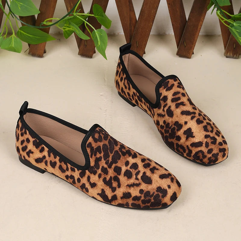 Chaussons Femme <br> Léopard Casual Confort