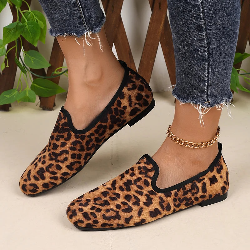 Chaussons Femme <br> Léopard Casual Confort