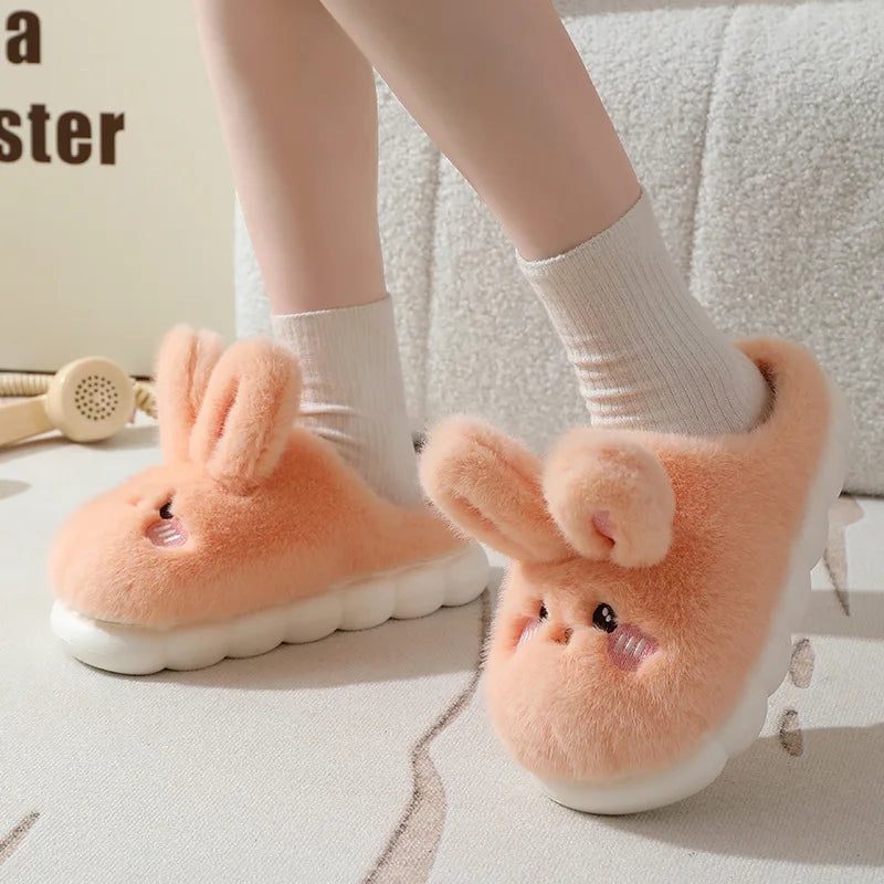 Chaussons Femme <br> Oreilles de Lapin en Fourrure