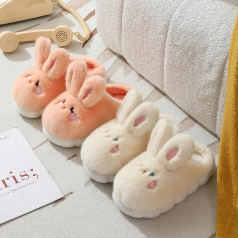 Chaussons Femme <br> Oreilles de Lapin en Fourrure