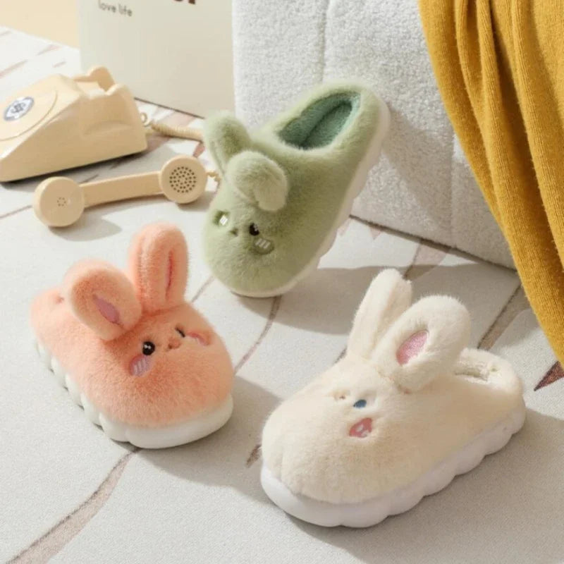 Chaussons Femme <br> Oreilles de Lapin en Fourrure