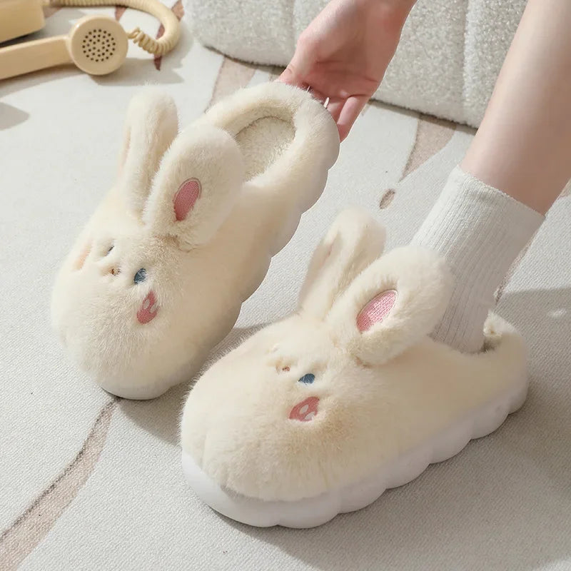 Chaussons Femme <br> Oreilles de Lapin en Fourrure