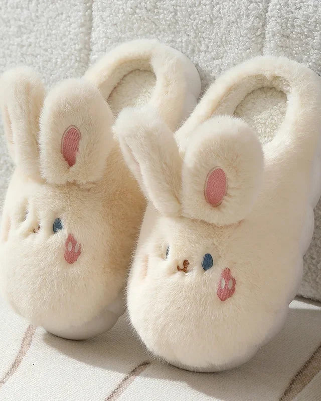 Chaussons Femme <br> Oreilles de Lapin en Fourrure