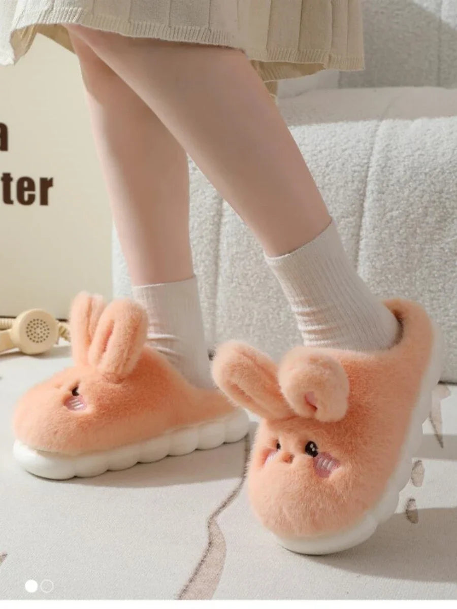 Chaussons Femme <br> Oreilles de Lapin en Fourrure