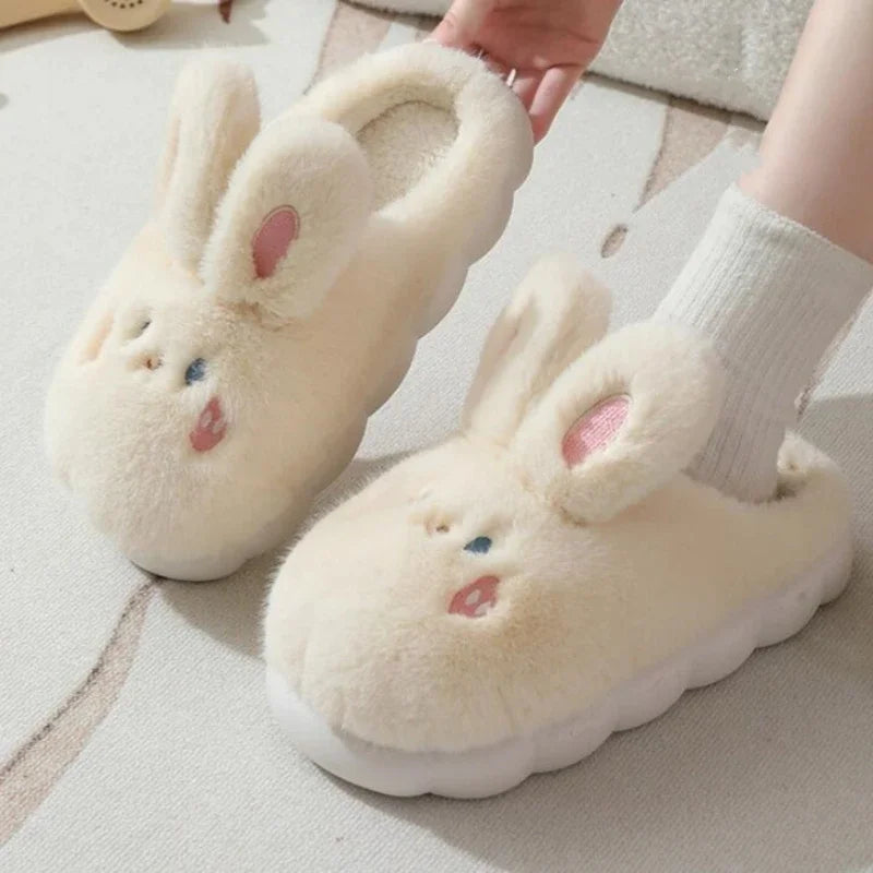 Chaussons Femme <br> Oreilles de Lapin en Fourrure