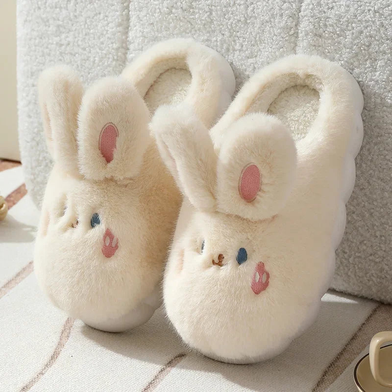 Chaussons Femme <br> Oreilles de Lapin en Fourrure