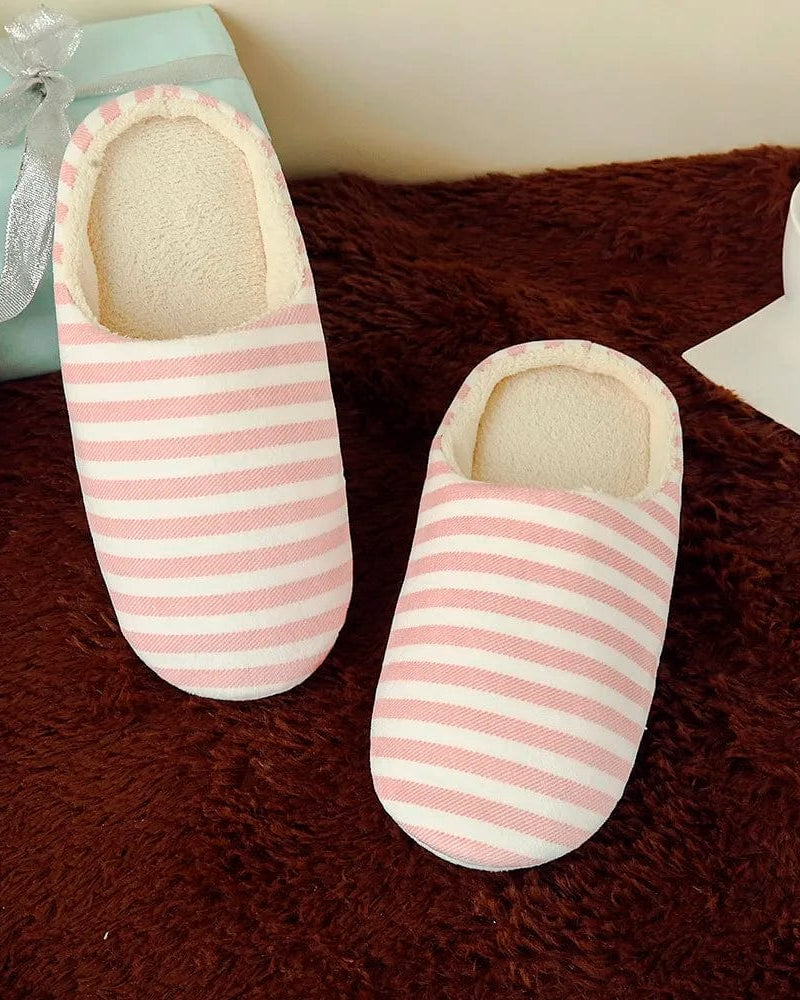 Chaussons Femme | Rayé Rose / 41-42