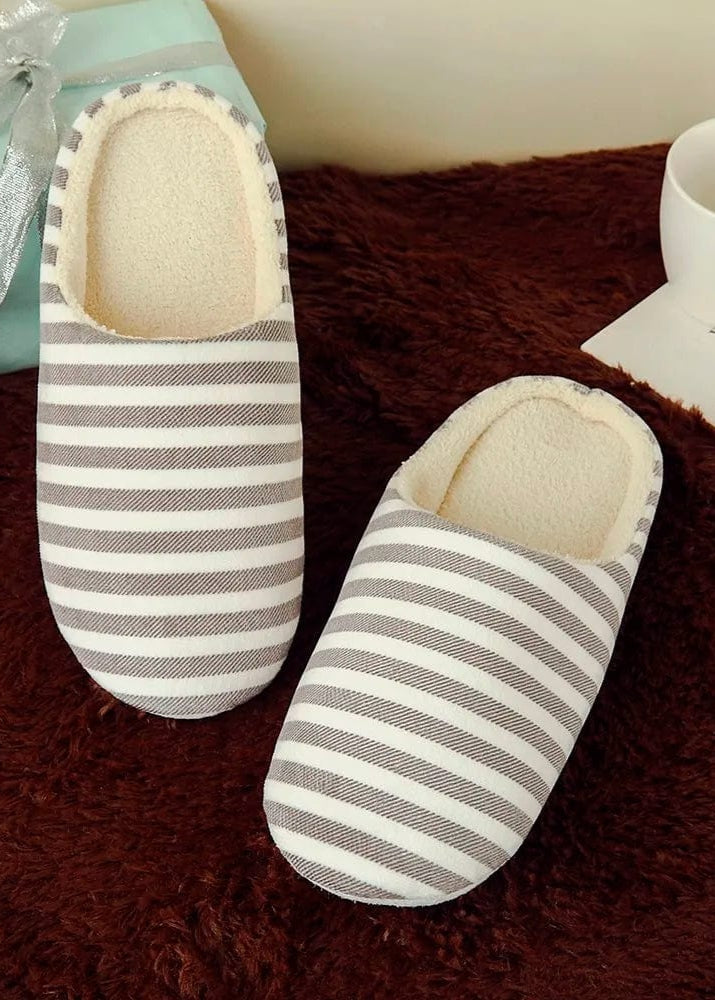Chaussons Femme | Rayé Café / 41-42