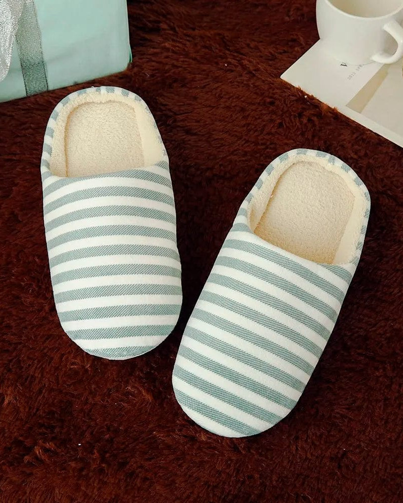 Chaussons Femme | Rayé Vert / 35-36