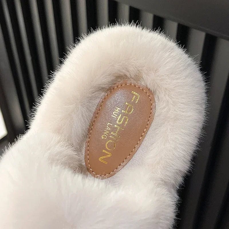Chaussons Femme | Sandale Fluffy Plateforme