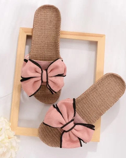 Chaussons Femme | Sandale avec Noeud Rose / 38-39