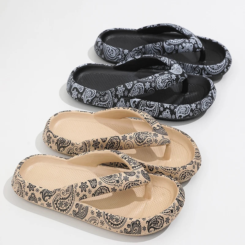 Chaussons Femme <br> Tongs Léopard Confort