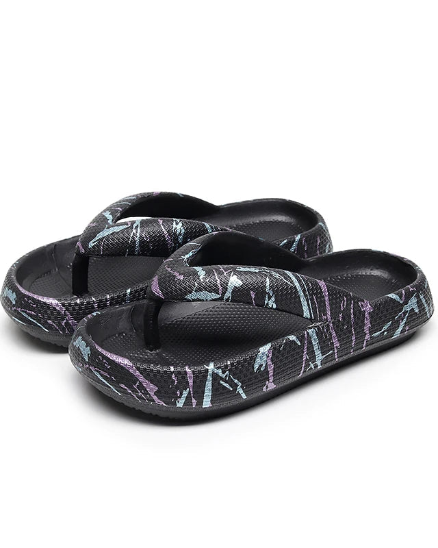 Chaussons Femme <br> Tongs Léopard Confort