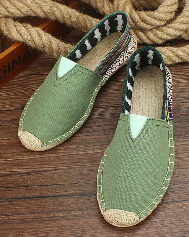Chaussons Homme <br> Espadrilles Verte