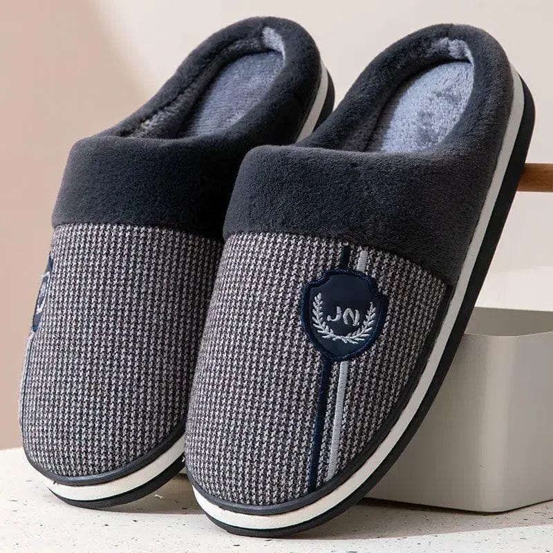 Chaussons Homme | Nuage Douillet 39-40 / JN-32 Bleu et Gris