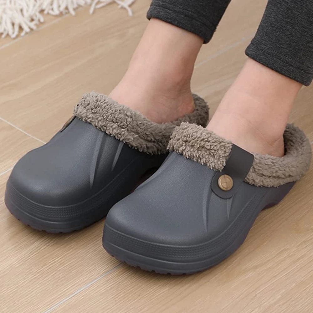 Next Garçon Chaussons Sabots Chauds Doublés Gris 30,5 Dès 26