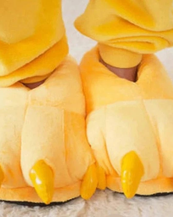 Chaussons Rigolos | Pieds Animaux Jaune / Pour Enfants 22cm