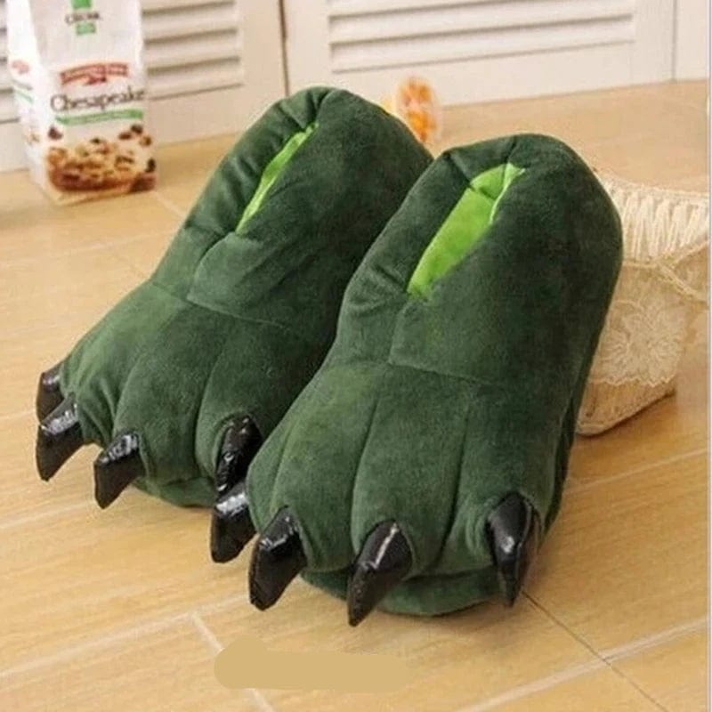 Chaussons Rigolos | Pieds Animaux Vert / Pour Enfants 22cm