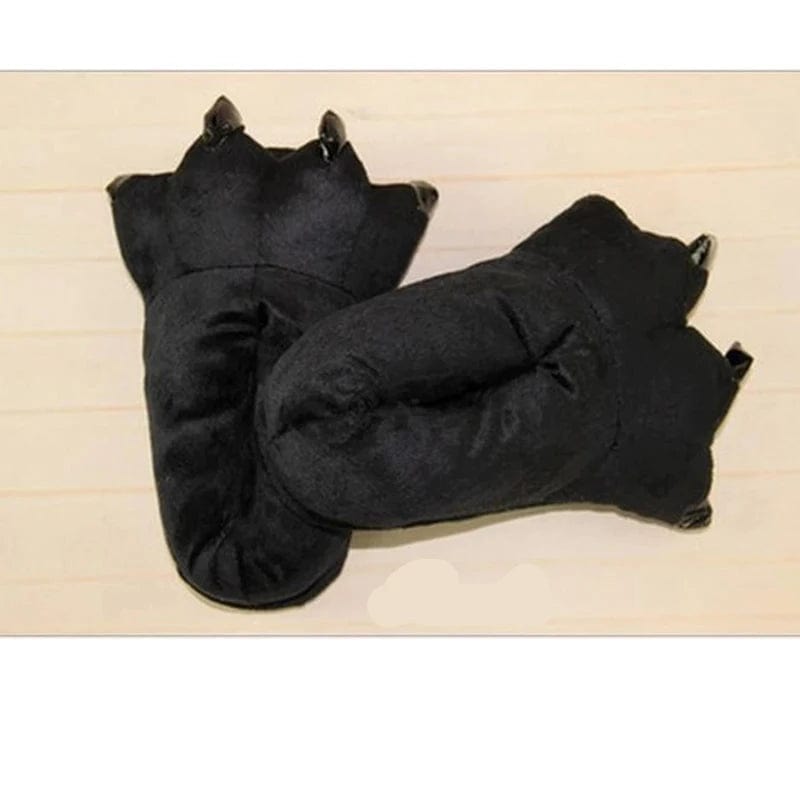 Chaussons Rigolos | Pieds Animaux Noir / Pour Enfants 22cm
