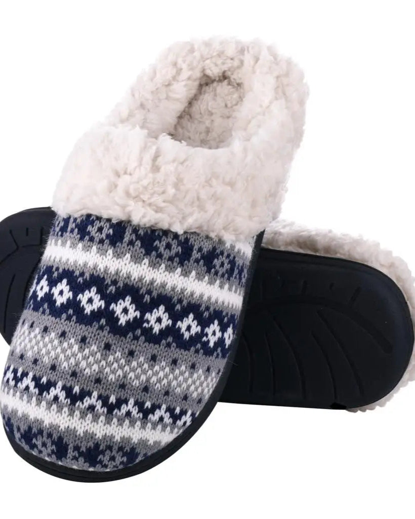 Chaussons <br> Au coin du feu Bleu