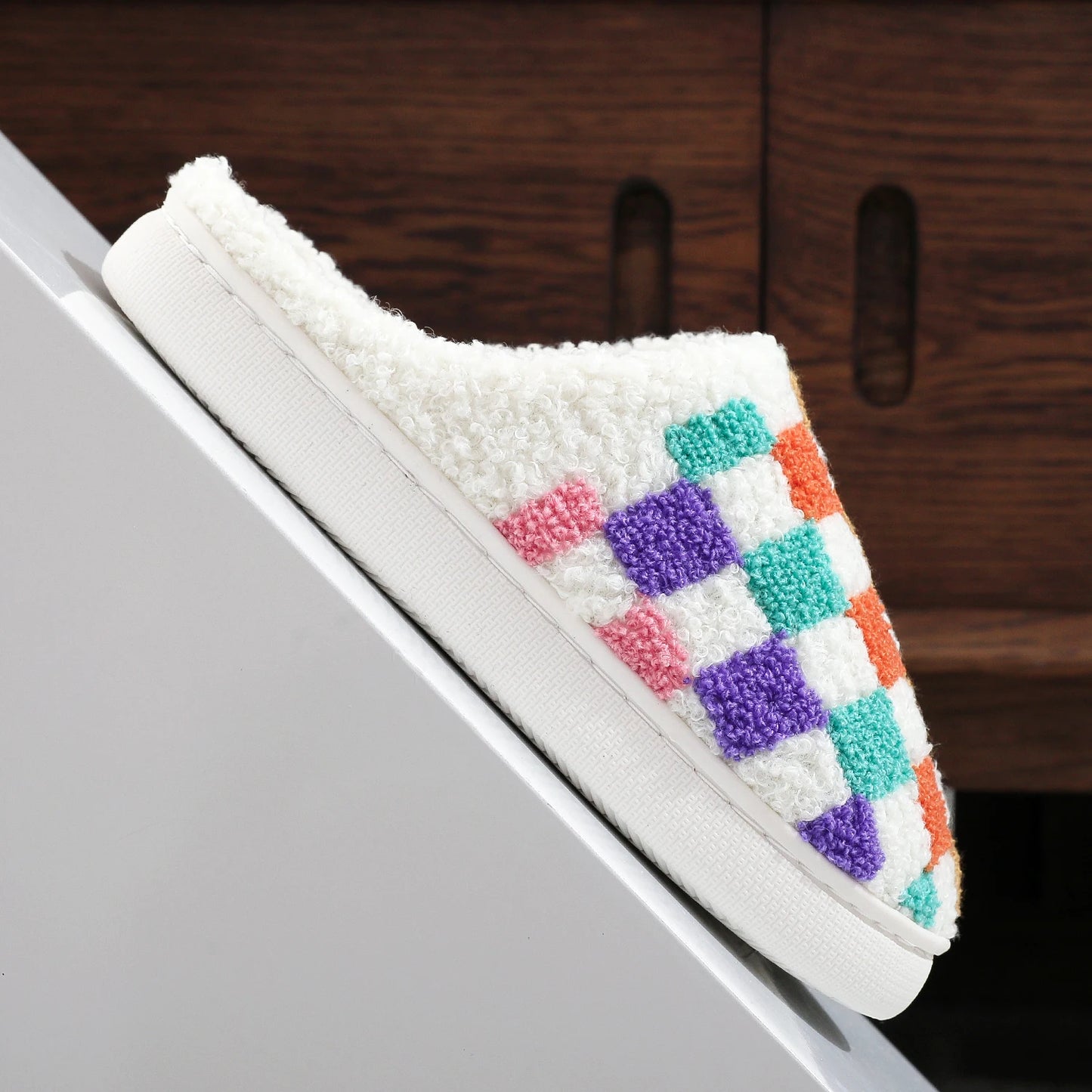 Chaussons <br> Carreaux coloré
