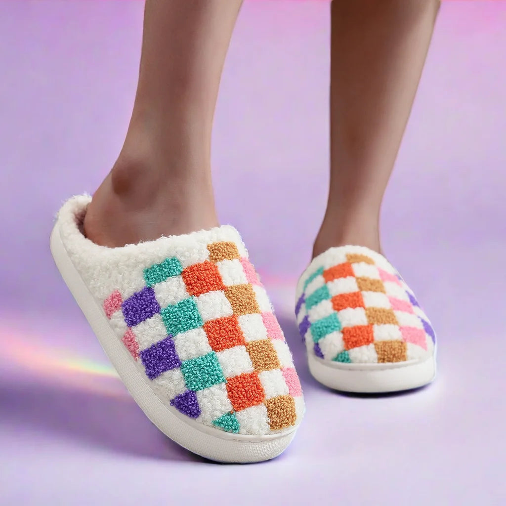 Chaussons <br> Carreaux coloré